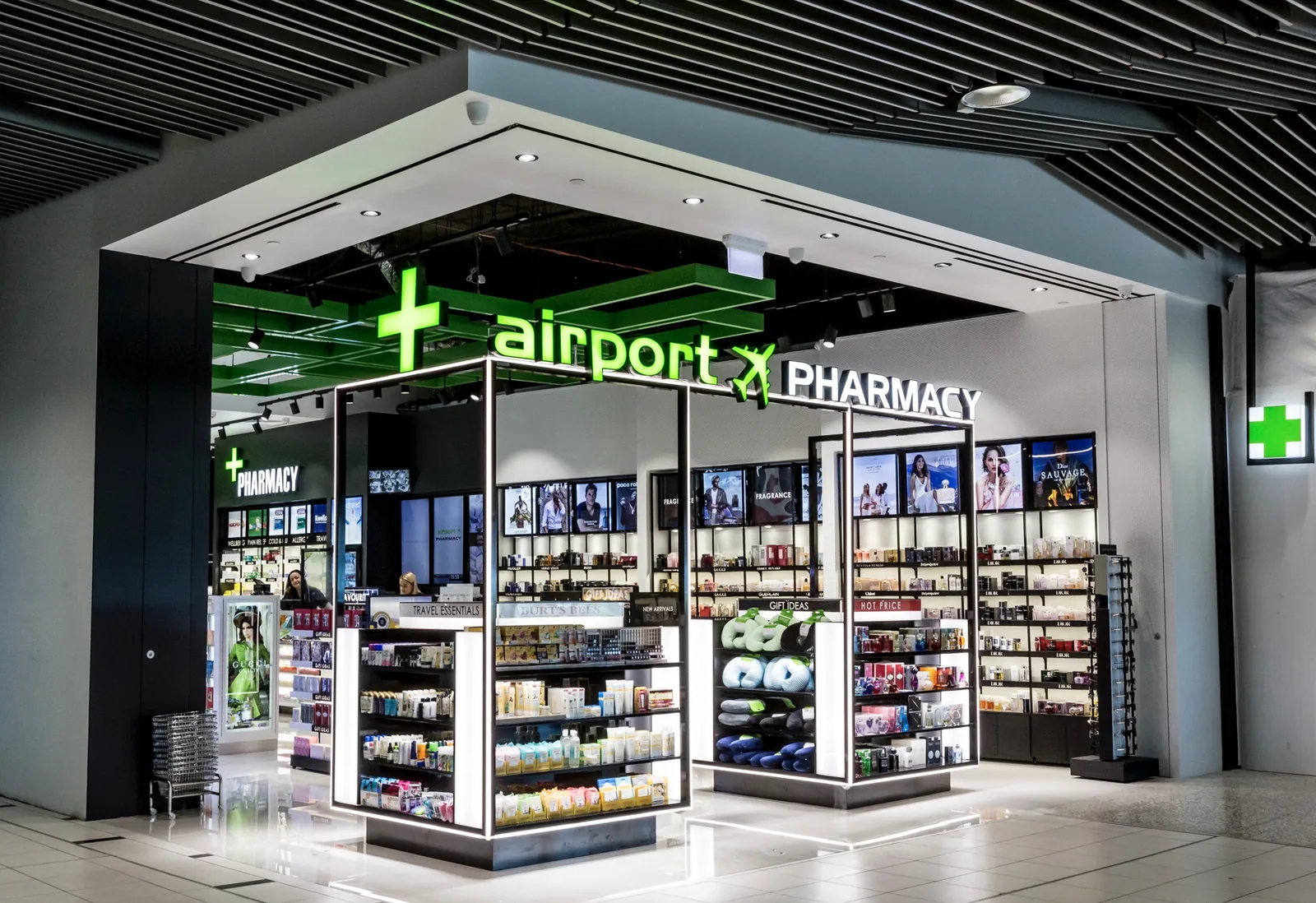 Airport Pharmacy shopfront at Brisbane Airport Domestic Terminal