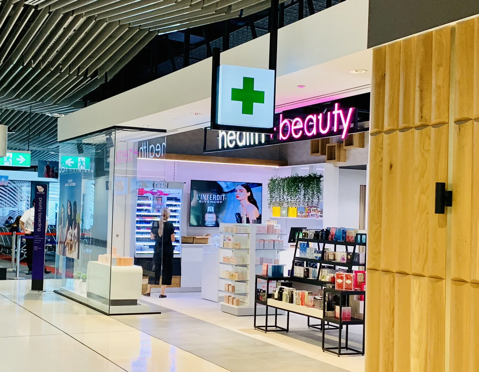health + beauty shopfront at Brisbane Airport Domestic Terminal