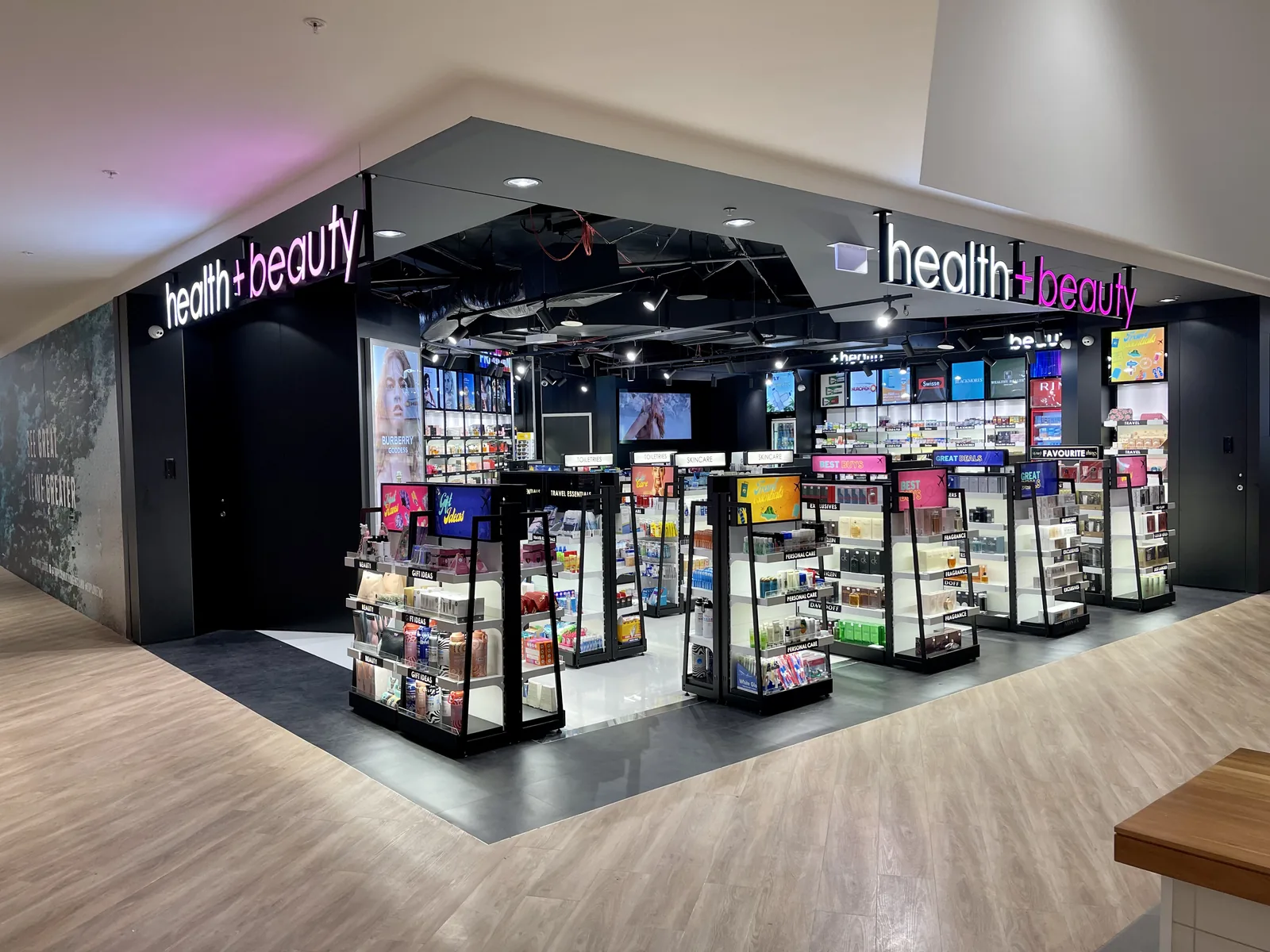 health + beauty shopfront at Cairns Airport Domestic Terminal